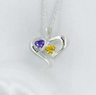 定制项链（2爱心石）